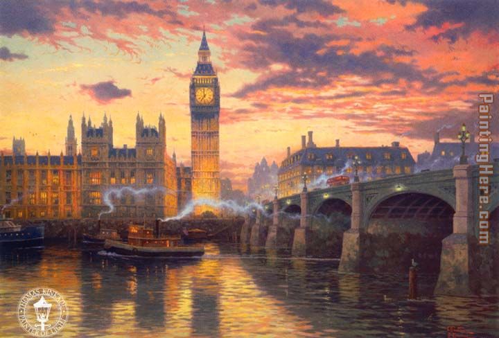 London painting - Thomas Kinkade London art painting